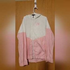 Nike White and Pink Jacket